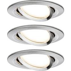 Paulmann 93483 Nova Einbauleuchte 3er Set LED LED 6 W Eisen (gebürstet)