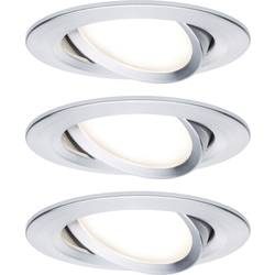 Paulmann 93451 Nova Einbauleuchte 3er Set LED LED 18 W Aluminium (gedreht)