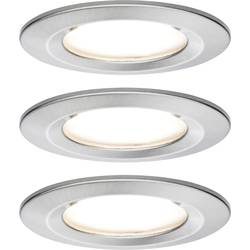 Paulmann Nova Bad-Einbauleuchte 3er Set LED LED 18 W IP44 Eisen (gebürstet)