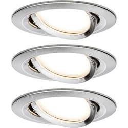 Paulmann 93447 Nova Einbauleuchte 3er Set LED LED 18 W Eisen (gebürstet)