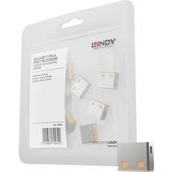 LINDY USB-A Port Schloss USB-Lock 10er Set Orange Schlüsselschloss ohne Schlüssel 40463