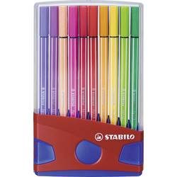 STABILO, STABILO Fasermaler Pen 68 6820-04 20er Color Box rot/blau