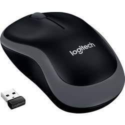Logitech, Logitech M185 Kabellose Ergonomische Optische Optische Maus Für Rechts- und Linkshänder USB-A Nano Receiver Grau