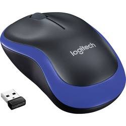 Logitech, Logitech Kabellose Ergonomische Maus Beidhändig M185 Blau