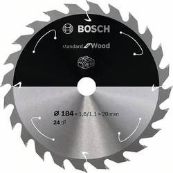 Bosch Accessories 2608837702 2608837702 Hartmetall Kreissägeblatt 184 x 20 mm Zähneanzahl: 24 1 St.
