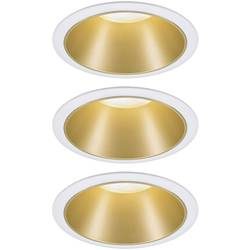 Paulmann 93406 Cole Coin Einbauleuchte 3er Set LED 6.50 W Weiß, Gold