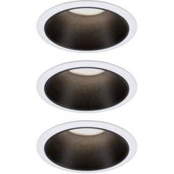 Paulmann 93402 Cole Coin Einbauleuchte 3er Set LED 6 W Weiß, Schwarz