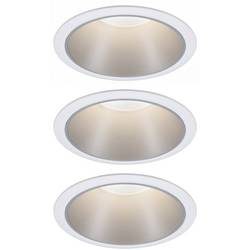 Paulmann 93410 Cole Coin Einbauleuchte 3er Set LED 6 W Weiß, Silber