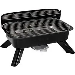 Princess 01.112252.01.001 Elektro, Holzkohle Grill mit Windschutz, mit Standfuß, mit manueller Temperatureinstellung