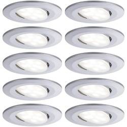 Paulmann LED-Bad-Einbauleuchte 10er Set 60 W Chrom (matt)
