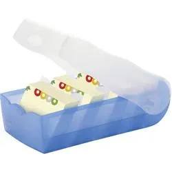 HAN, HAN Karteibox Croco 977-643 A7 blau trans. 100 Karten