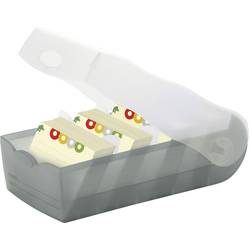 HAN, HAN Karteikartenbox Croco DIN A7 900 Karten Grau 12,5 x 24 x 8 cm