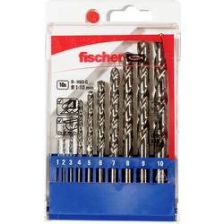 Fischer 536603 HSS-G HSS Metall-Spiralbohrer-Set 10teilig 1 mm, 2 mm, 3 mm, 4 mm, 5 mm, 6 mm, 7 mm, 8 mm, 9 mm, 10 mm
