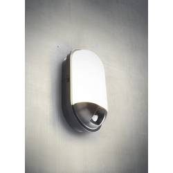 Heitronic TOLEDO 500648 LED-Außenwandleuchte mit Bewegungsmelder LED fest eingebaut 20 W LED Schwarz