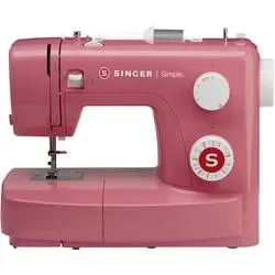 Singer Freiarmnähmaschine Simple 3223 mit Anschiebetisch Rot
