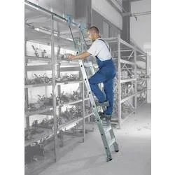 MUNK Günzburger Steigtechnik 41414 Aluminium Regalleiter Arbeitshöhe (max.): 4.8 m