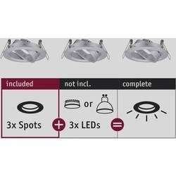 Paulmann 92490 EBL Choose Einbauring 3er Set 10 W Aluminium (gedreht)