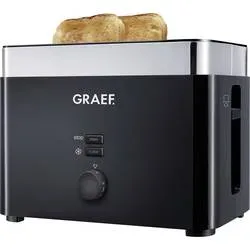 Graef TO 62 Toaster mit Brötchenaufsatz Schwarz