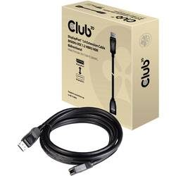 Club3D - DisplayPort 1.4 Verlängerungskabel 8K60Hz DSC1.2 HBR3 HDR Bidirektional Stecker/Buchse 3m, Schwarz, 360X260X20MM