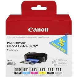 Canon, CANON Multipack Tinte PGBK/CMY/BK/GY PGCL550/1 PIXMA MG6350 15/7ml