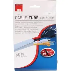 Cablehome - Cable Tube 2m 25-40 mm selbstschliessend, Weiss