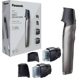 Panasonic Bartschneider, Haarschneider, Körperhaartrimmer abwaschbar Silber, Schwarz