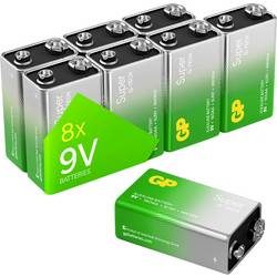 GP Super 9 V Block-Batterie Alkali-Mangan 9 V 8 St.