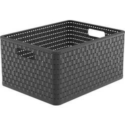 Rotho, Rotho Korb Country Anthrazit | 21.5 × 33 × 43 cm | 28 l