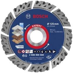 Bosch Accessories 2608900660 EXPERT MultiMaterial Diamanttrennscheibe Durchmesser 125 mm Bohrungs-Ø 22.23 mm Stein,
