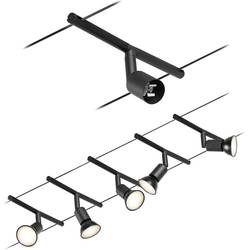Paulmann Wire Systems 94446 Seil-Komplettsystem GU5.3 Schwarz (matt), Chrom