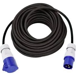 Max Hauri 162413 Strom Verlängerungskabel 16 A Blau, Schwarz 15.00 m H07RN-F 3G 1,5 mm²