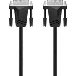 Hama DVI Anschlusskabel DVI-I 24+5pol. Stecker, DVI-I 24+5pol. Stecker 1.50 m Schwarz 00200706 DVI-Kabel
