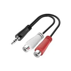 hama 00200350 Audio-Adapter, 3,5-mm-Klinke-Stecker - Cinch-Buchse, Stereo