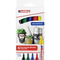 edding, edding Permanentmarker e-3000 Medium Rundspitze Schwarz, Rot, Blau, Grün, Gelb