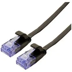 VALUE, VALUE Patchkabel flach, CAT.6a UTP 21.99.0821 Black, halogenfrei 1m