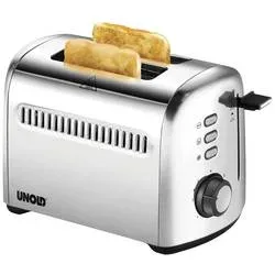 Unold 2er Retro Toaster Kontrollleuchte Edelstahl