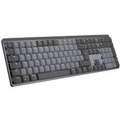 Logitech MX Mechanical (Tacticle Quiet) Bluetooth®, Funk Tastatur Deutsch, QWERTZ Graphit Abnehmbares Kabel, Beleuchtet,