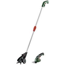 Bosch Home and Garden 0600833109 Isio Akku Grasschere, Teleskopstiel inkl. Akku, inkl. Ladegerät, mit Verlängerung,