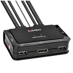 LINDY - 42344 TastaturVideoMaus (KVM)-Switch Rack-Einbau Schwarz