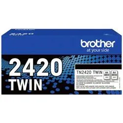 Brother Toner TN-2420TWIN Original 2er-Pack Schwarz 3000 Seiten TN2420TWIN