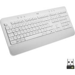 Logitech Signature K650 Bluetooth®, Funk Tastatur Deutsch, QWERTZ Weiß Spritzwassergeschützt