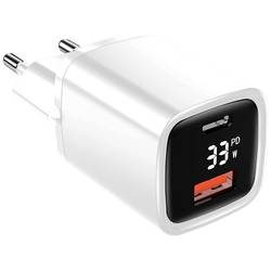 Eaxus Dual Port USB Ladegerät 33 W 1x USB-A, 1x USB-C® Weiß Innenbereich