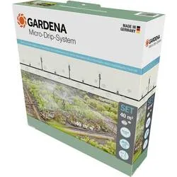GARDENA Micro-Drip System 13450-20 Bewässerungs-Komplettset 13 mm (1/2) Ø Gemüse-/Blumenbeet (40 m²)