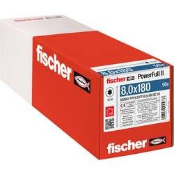 Fischer 562961 FPF II CHTF 8,0 x 180 BC 50 Holzschraube 8 mm 180 mm TX Stahl galvanisch verzinkt 50 St.