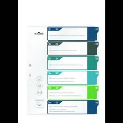 DURABLE, DURABLE Register A4+ 679427 mehrfarbig 1-6