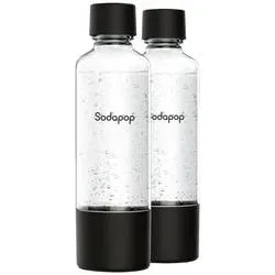 Sodapop - Wassersprudler-Flaschenset, 850 ml, Transparent