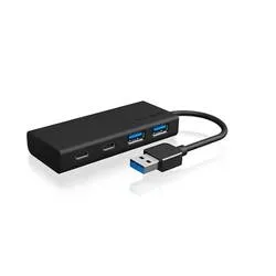 ICY BOX, IB-HUB1426-U3, USB 3.2 Gen 1 Hub Type-A zu 2x Type-C® und 2x Type-A USB Anschlüssen