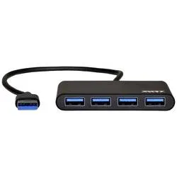 Port, PORT USB Hub 4-ports USB 3.0 900121 black