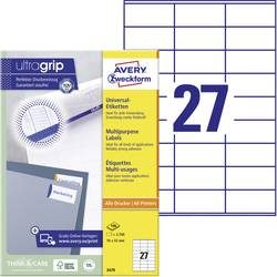 AVERY Zweckform, AVERY ZWECKFORM Universal-Etiketten 70x32mm 3479 weiss 2700 Stk./100 Blatt