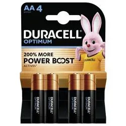 DURACELL, Duracell - Optimum, Alkaline-Bat.,4Stk, AA(LR6)